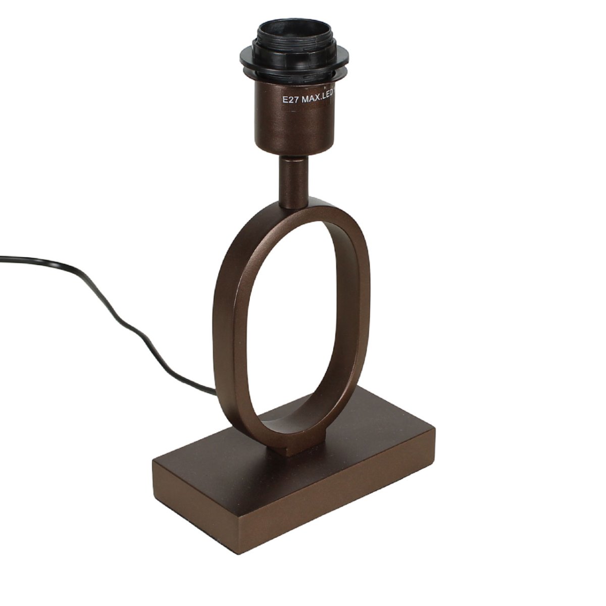 Bruine cacao kleurige tafellamp Verona small met ovale kap | taupe on taupe - Afbeelding 7