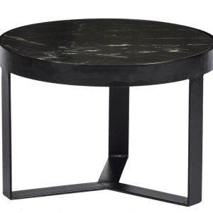 Salontafel Glennis zwart/zwart marmer 50 cm
