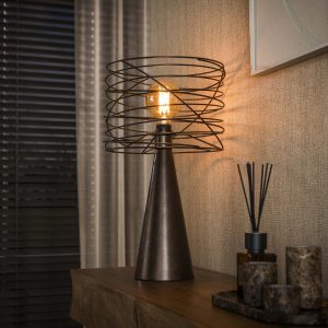 Curl tafellamp | warm urban bruin | modern design | E27 fitting | dimbaar licht