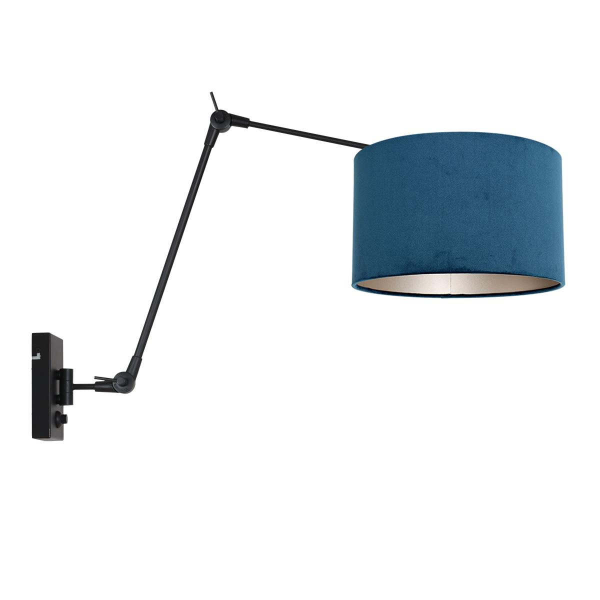 Wandlamp Gramineus | 1-lichts | draai- en kantelbaar | Ø 30 cm | blauw/zwart