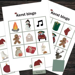 Kerst bingo spel – Printable (30 unieke bingo kaarten)