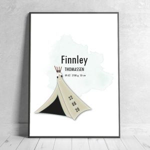 Gepersonaliseerde geboorteposter tipi