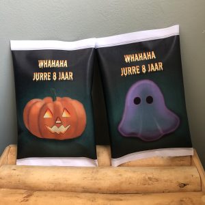 Halloween traktatie zakjes – Pompoen en spook – Printable