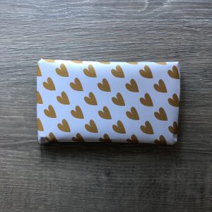 Inpakpapier printable – Gouden hartjes