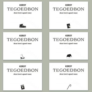 Tegoedbonnen Kerst – Bundel printables