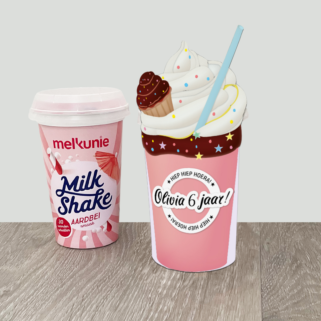 Traktatie wikkel voor Milkshake – Printable