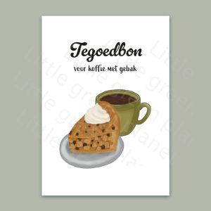 Tegoedbon koffie met gebak – Printable
