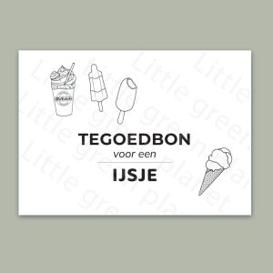 Tegoedbon voor een ijsje – Printable
