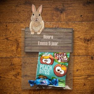 Konijn traktatie labels – Printable