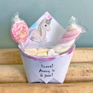 Traktatie zakje – Unicorn – Printable