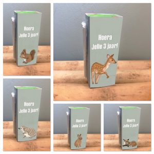 Drinkpakjes wikkels – Bosdieren – Printable