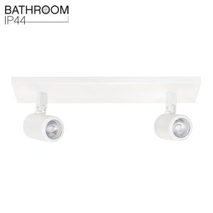 Badkamerlamp rain 2 lichts wit IP44