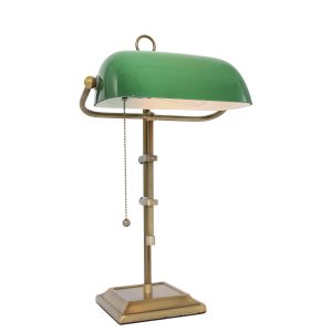Bankierslamp | Ancilla | E27 grote fitting | klassiek | brons groen