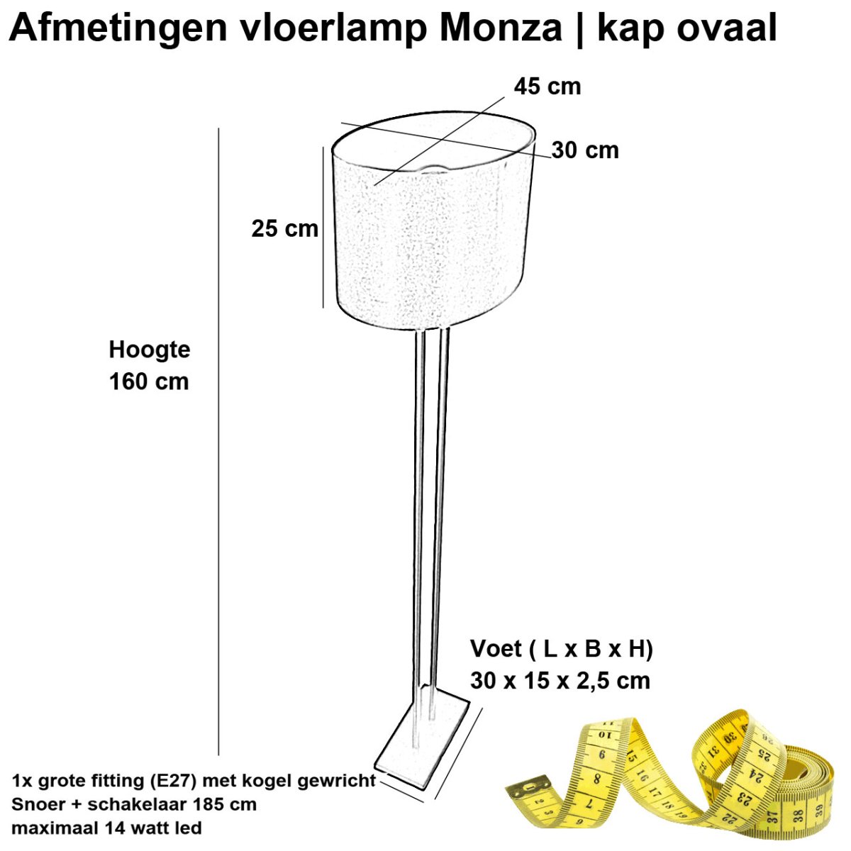 Bronskleurige staande lamp Monza met ovale velvet kap – Earth on gold 45 cm - Afbeelding 4