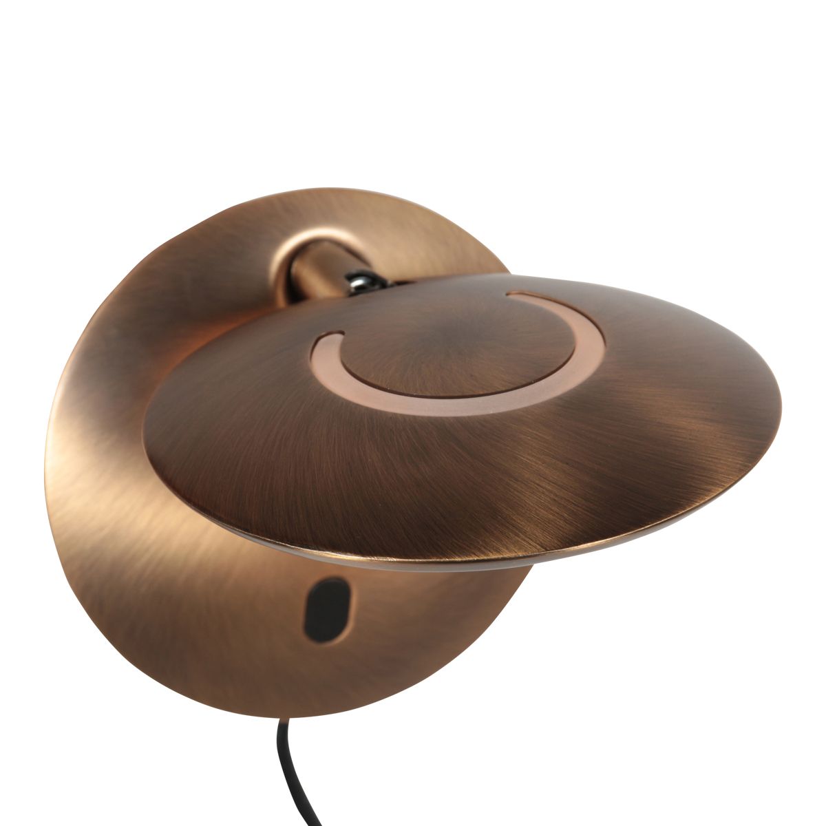 Bronzen wand leeslamp met ingebouwde dimmer | 5 jaar garantie - Afbeelding 2