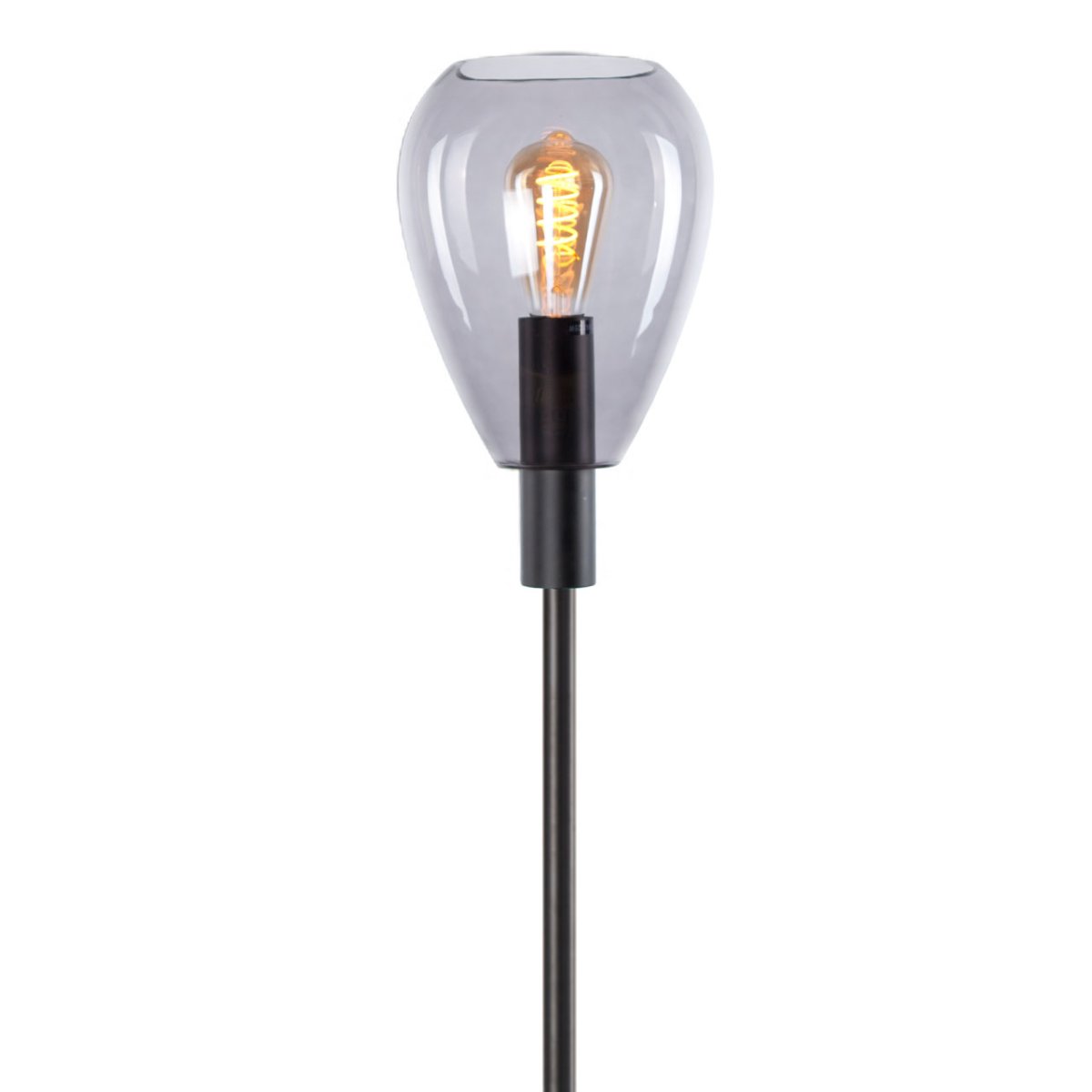 Chique glazen vloerlamp Dorato | 1 lichts | smoke glas - Afbeelding 4