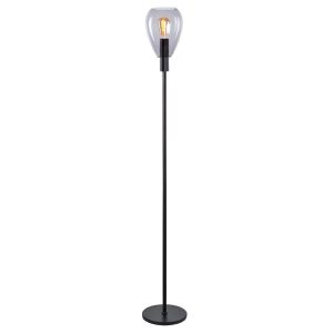 Chique glazen vloerlamp Dorato | 1 lichts | smoke glas
