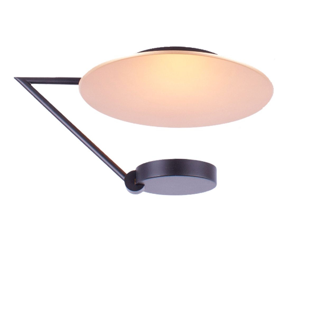 Chique plafondlamp Goldy | zwart en goud | Ø 25 cm | Inclusief 11Watt led - Afbeelding 2