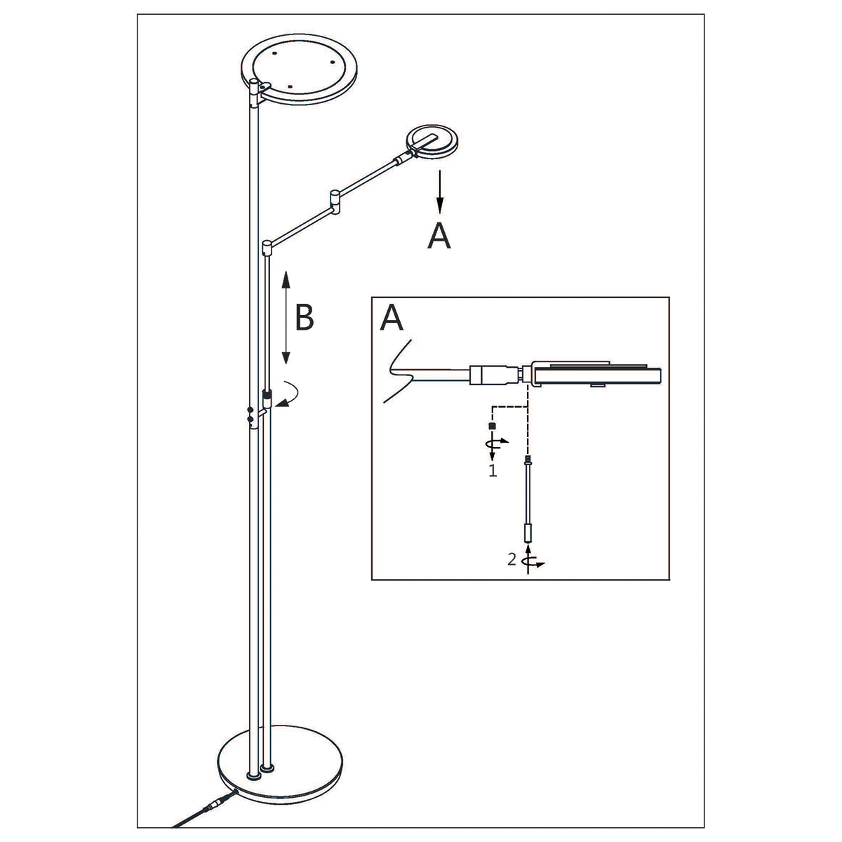 Design vloerlamp 2 lichts verstelbaar - Afbeelding 9
