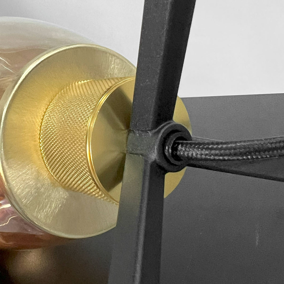 Glazen tafellamp Reflexion 1 lichts Amberkleurig | Zwart - Afbeelding 7