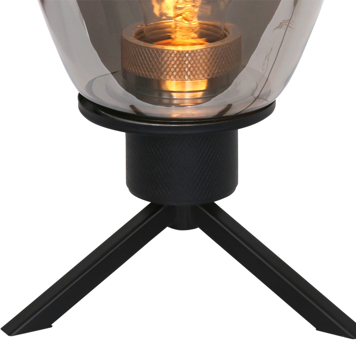 Glazen tafellamp reflexion glas smoke - Afbeelding 8