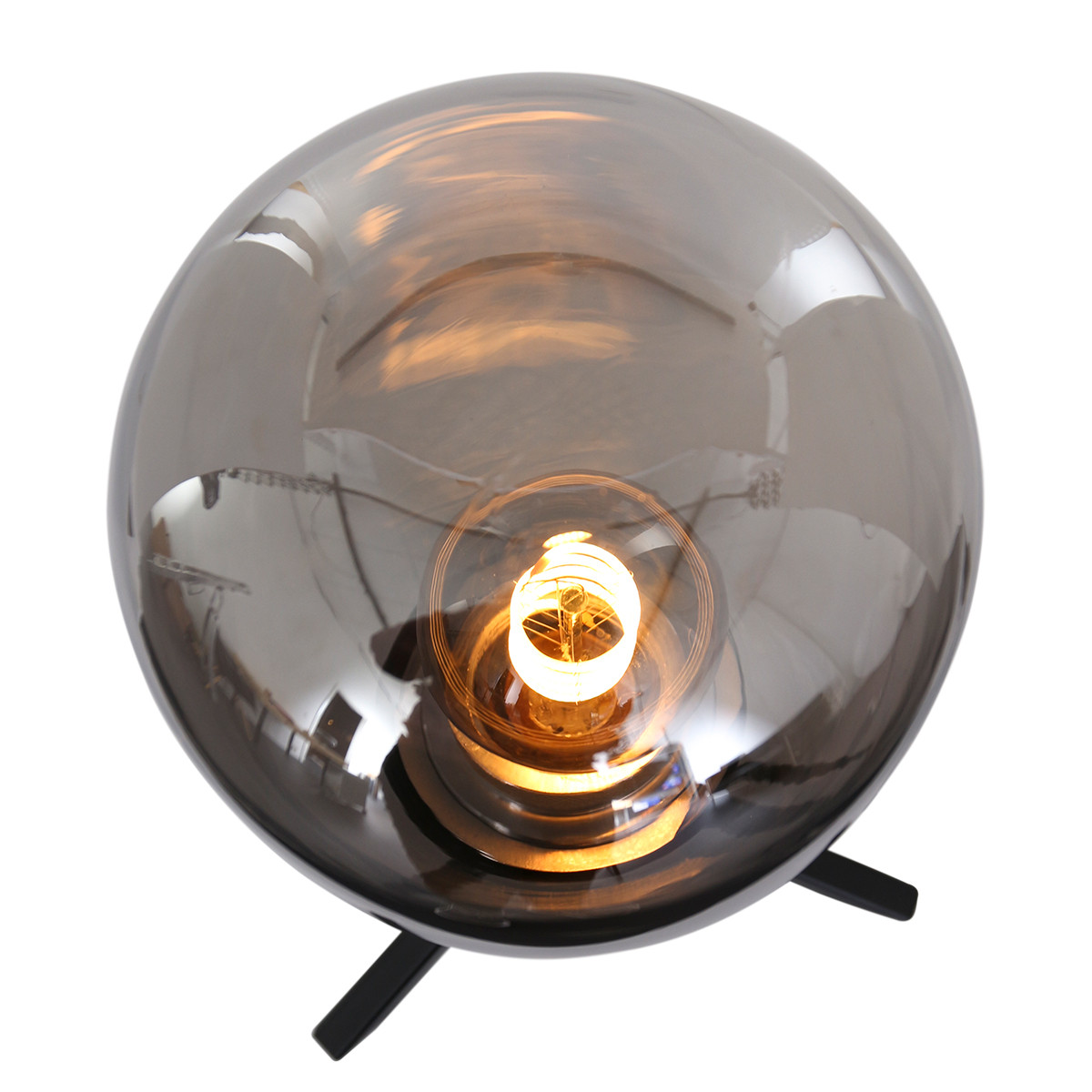 Glazen tafellamp reflexion glas smoke - Afbeelding 7