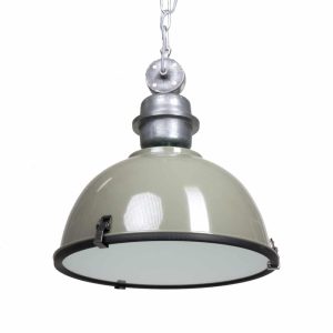 Industriële groene hanglamp Bikkel