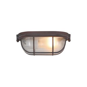 Industriële wand/plafondlamp bruin