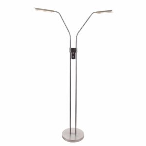 Leeslamp 2 lichts Murcia mat staal met dimmer