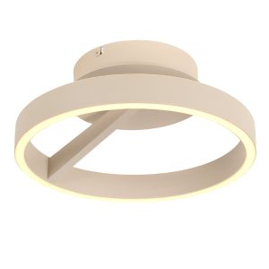 Moderne led plafondlamp Pilota | Ø 30 cm | Zand / beige