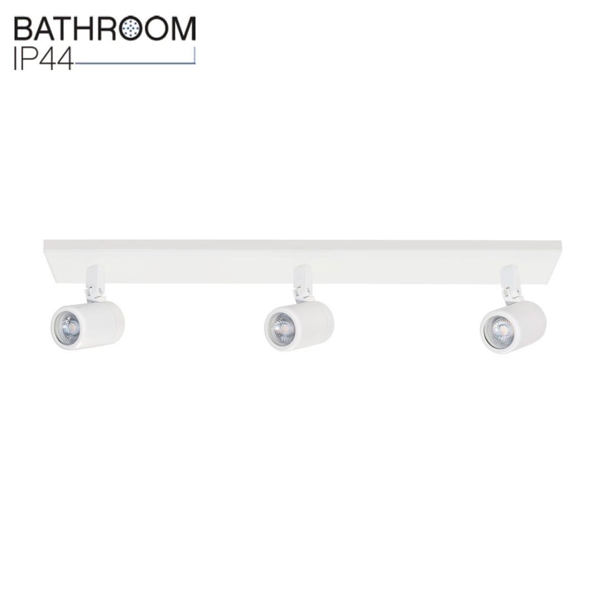 Moderne plafondlamp 3 spots wit IP44