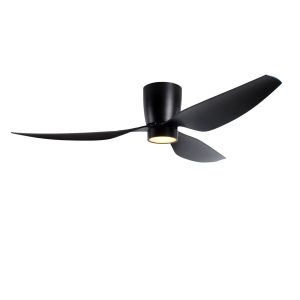 Moderne plafondventilator Arioso zwart Ø 127 cm met lichtkit