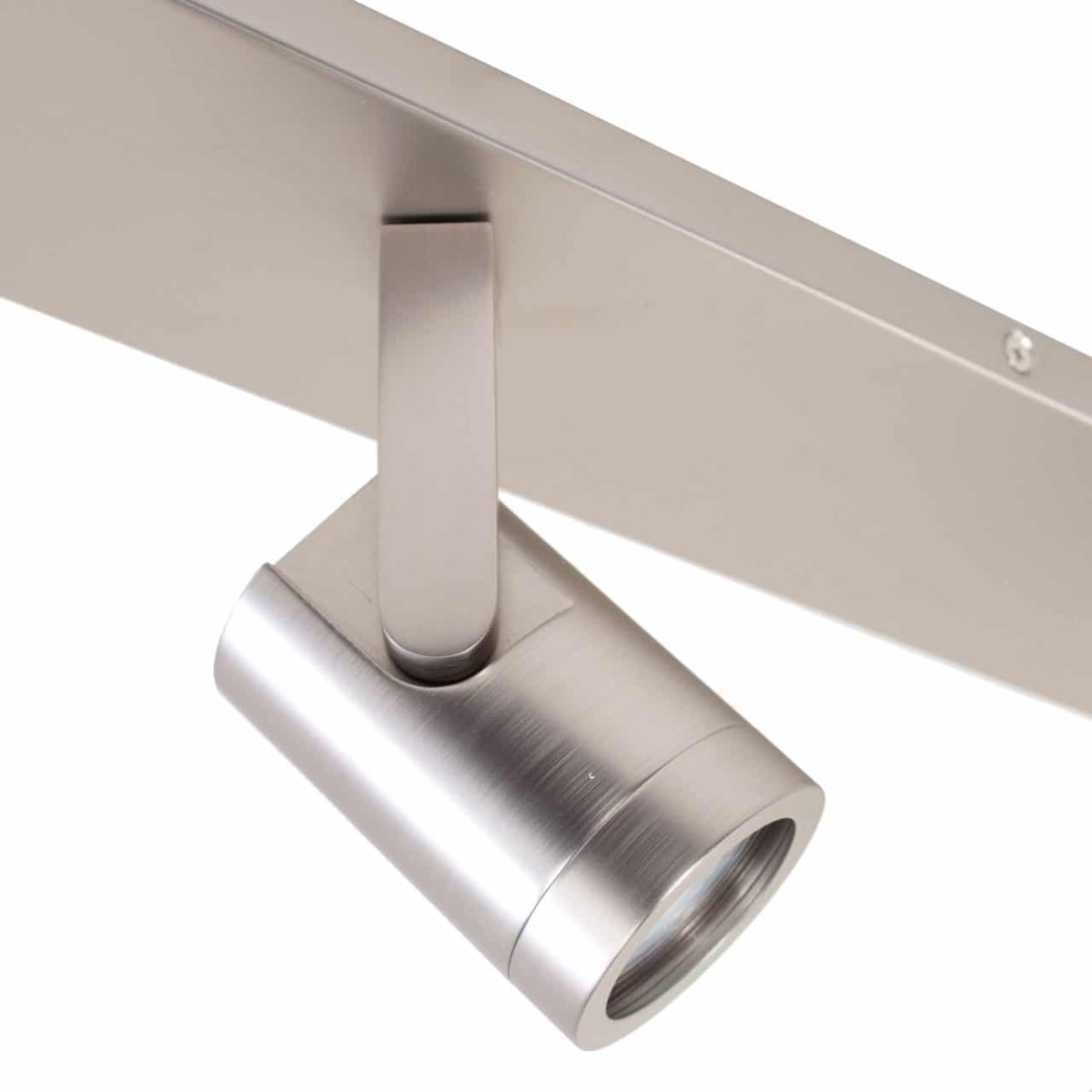 Plafondlamp | Halospots mat staal | 3 lichts | GU10 | modern | geborsteld staal - Afbeelding 8