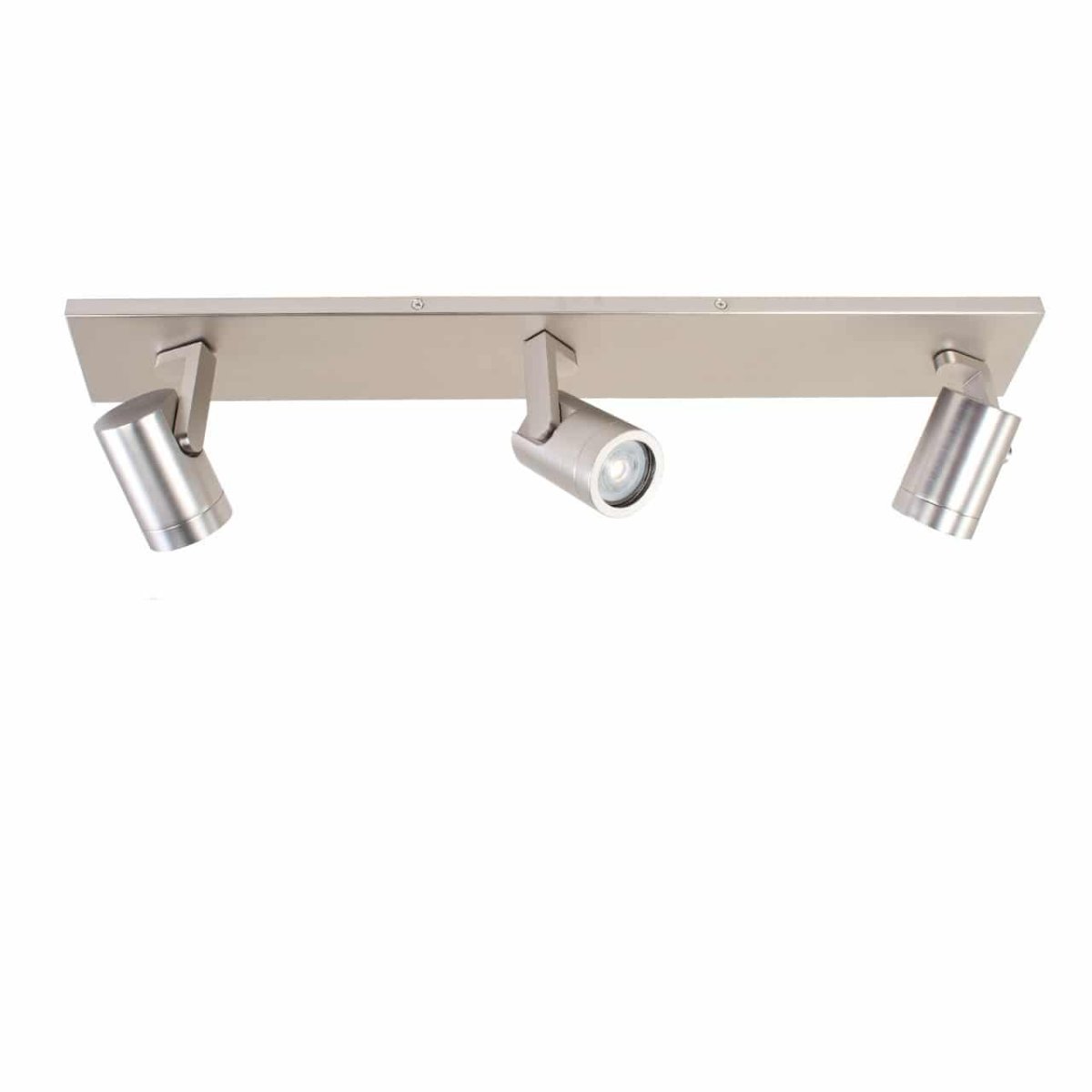 Plafondlamp | Halospots mat staal | 3 lichts | GU10 | modern | geborsteld staal - Afbeelding 6