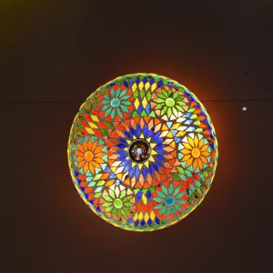 Oosterse mozaïek plafondlamp Turkish Design multi colour Ø25cm