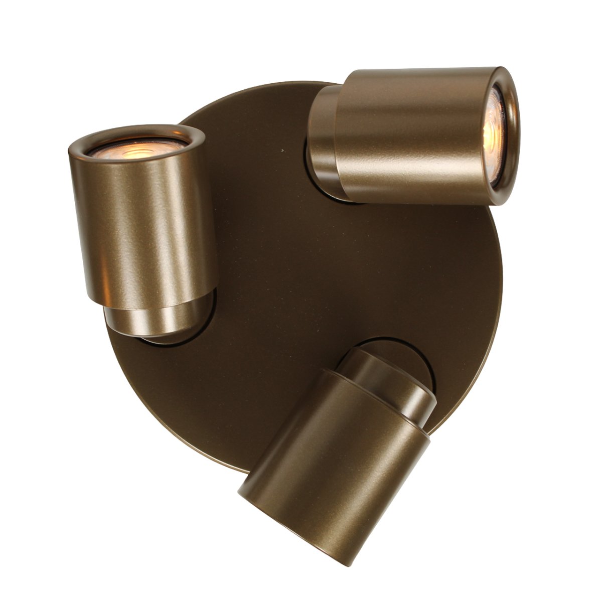 Ronde plafondspot Razza | 3 lichts | cacao / bruin | Ø 21 cm | GU10 - Afbeelding 6