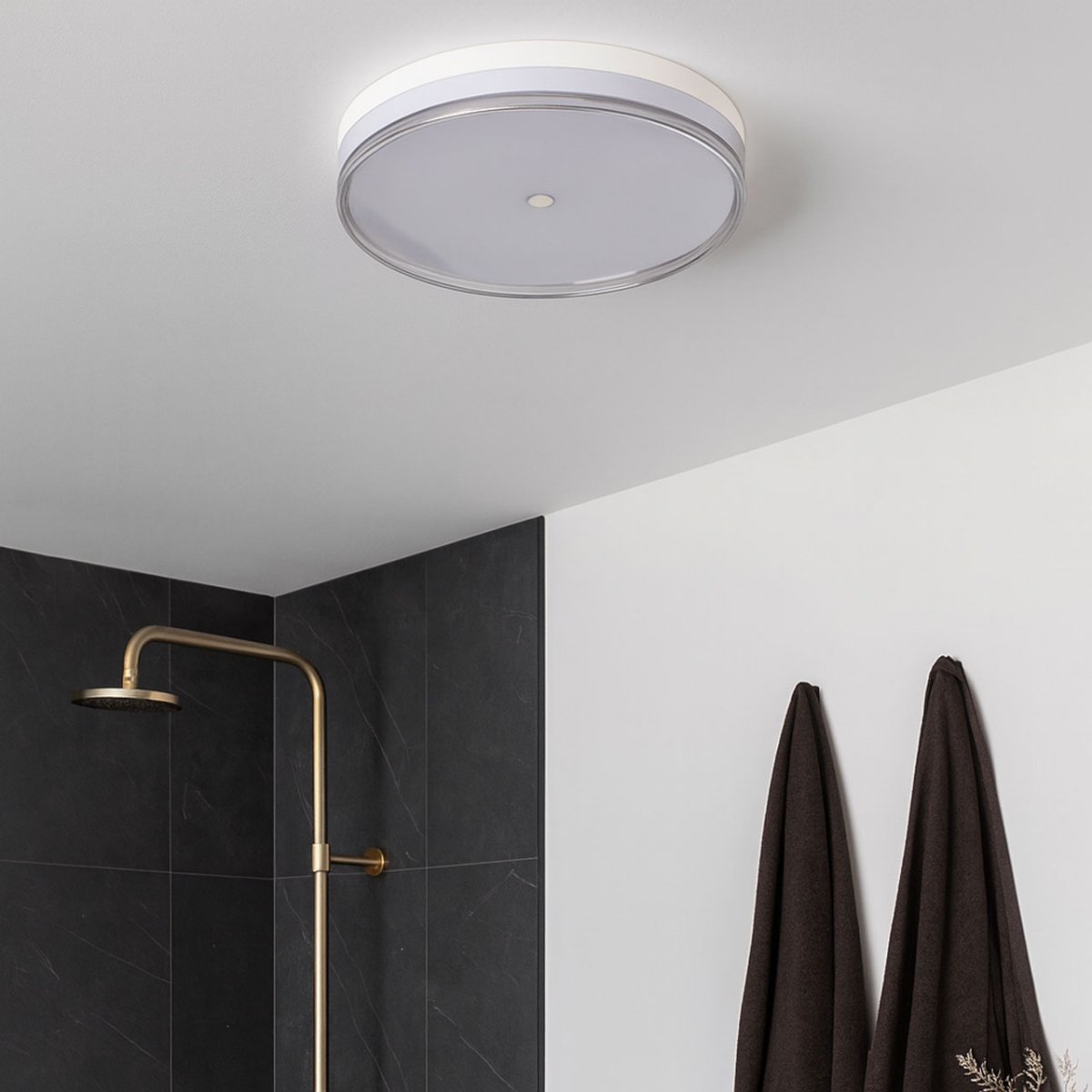 Plafondlamp Jill | Badkamerlamp met geïntegreerde LED en drie standen | Wit | Ø 40 cm - Afbeelding 3