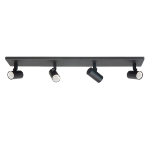 Richtbare spot Piccolo | 4-lichts | Zwart | 9,5 cm x 65 cm
