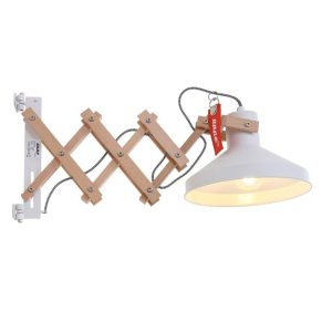Schaarlamp Woody hout wit