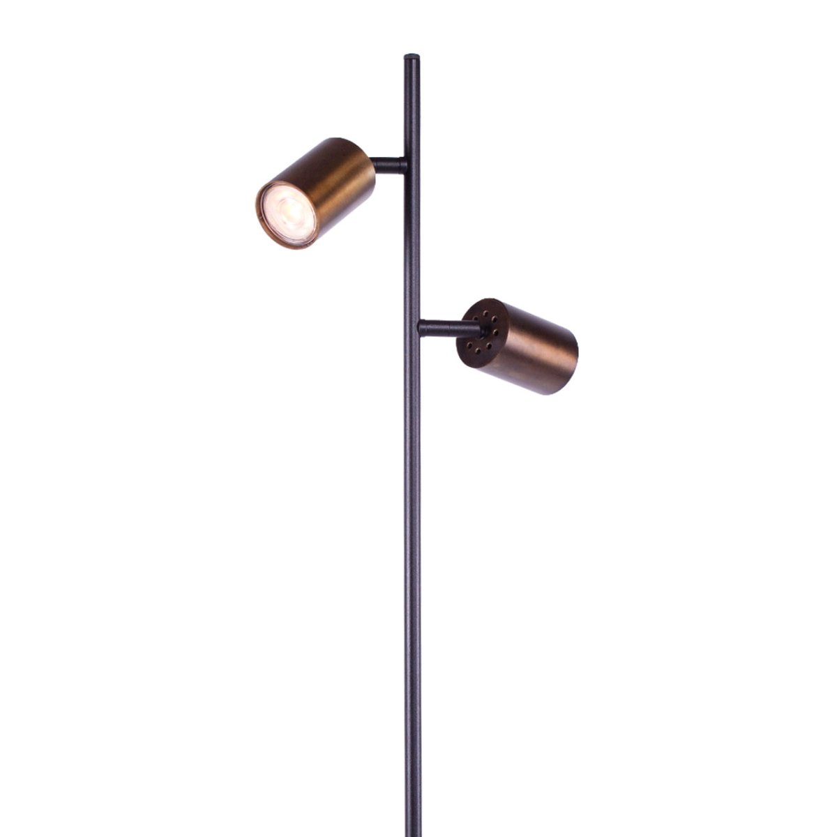Staande leeslamp Bounce | 2 lichts zwart / brons - Afbeelding 5