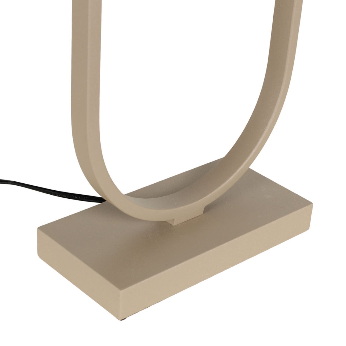 Stijlvolle beige tafellamp Verona ovaal | Velvet kap Taupe on Taupe 40 cm - Afbeelding 8
