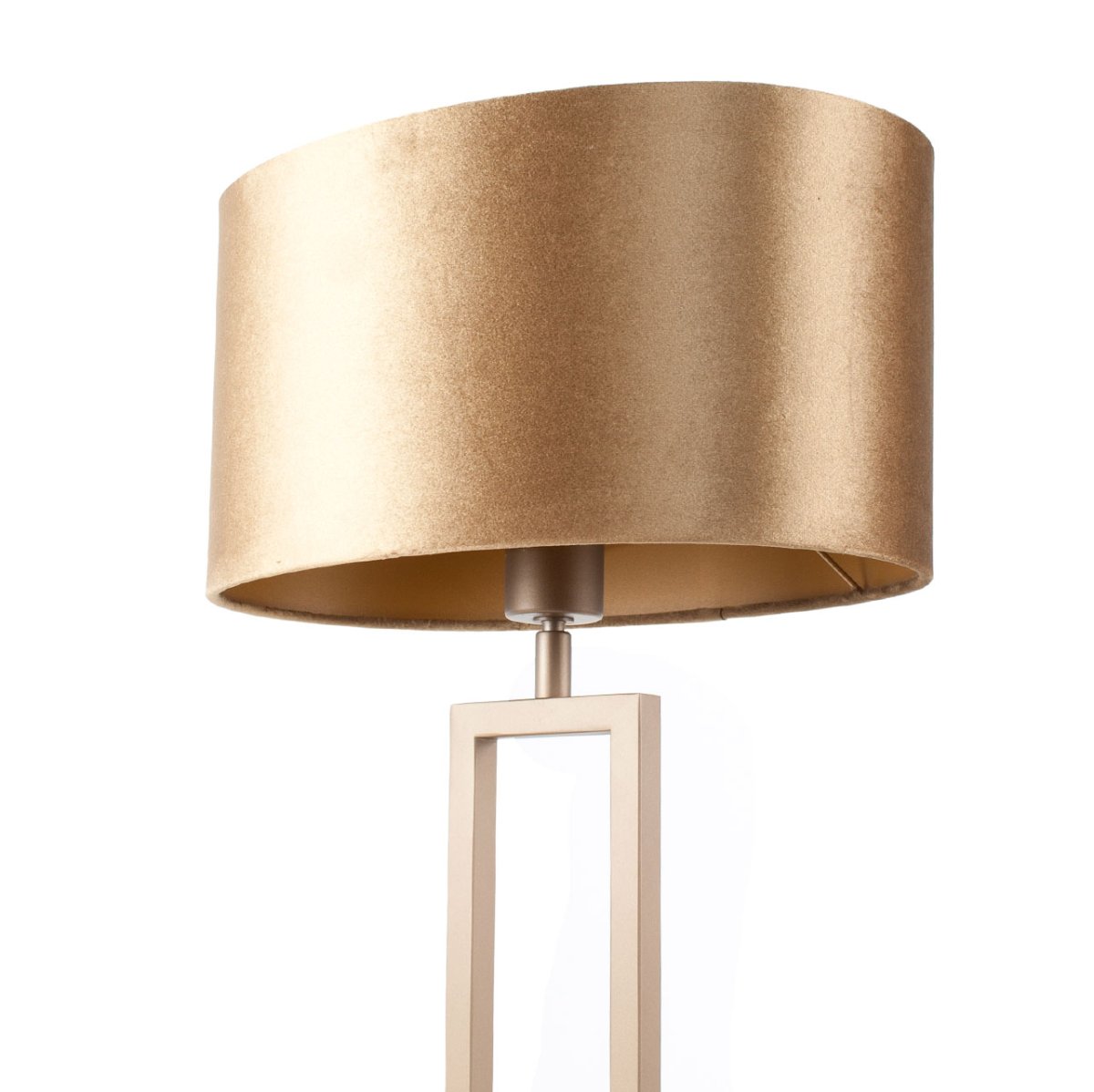 Stijlvolle bronzen tafellamp Monza | ovale kap coffee on gold 35 cm - Afbeelding 8