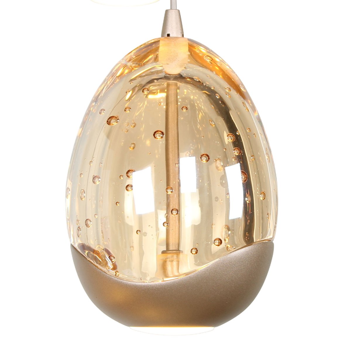 Tafellamp Champagne Egg 2-lichts | champagne | amber glas | LED | dimbaar | luxe design tafellamp - Afbeelding 4