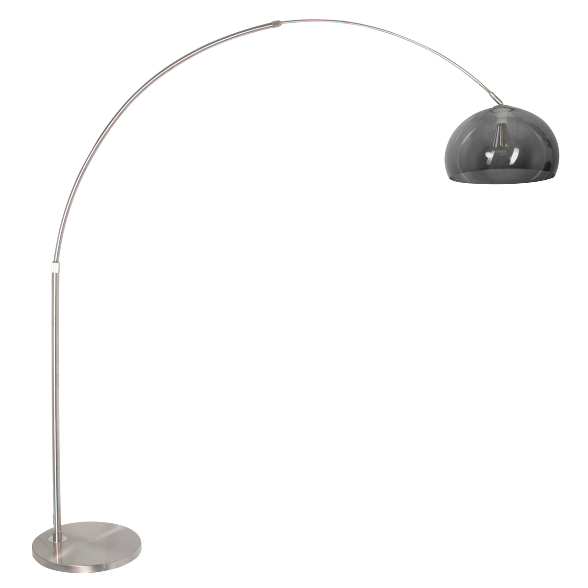 Verstelbare booglamp met plexiglas kap Ø 38 cm grijs / smoke - Afbeelding 2