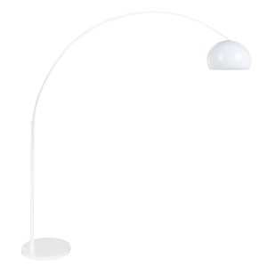 Verstelbare booglamp wit | retro plexiglas bol Ø 38 cm