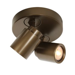 Verstelbare GU10 plafondspot Razza | 2 lichts | cacao / bruin | Ø 17 cm | modern design