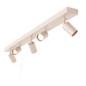 Verstelbare plafondspot 5 lichts | Bounce | zand / beige