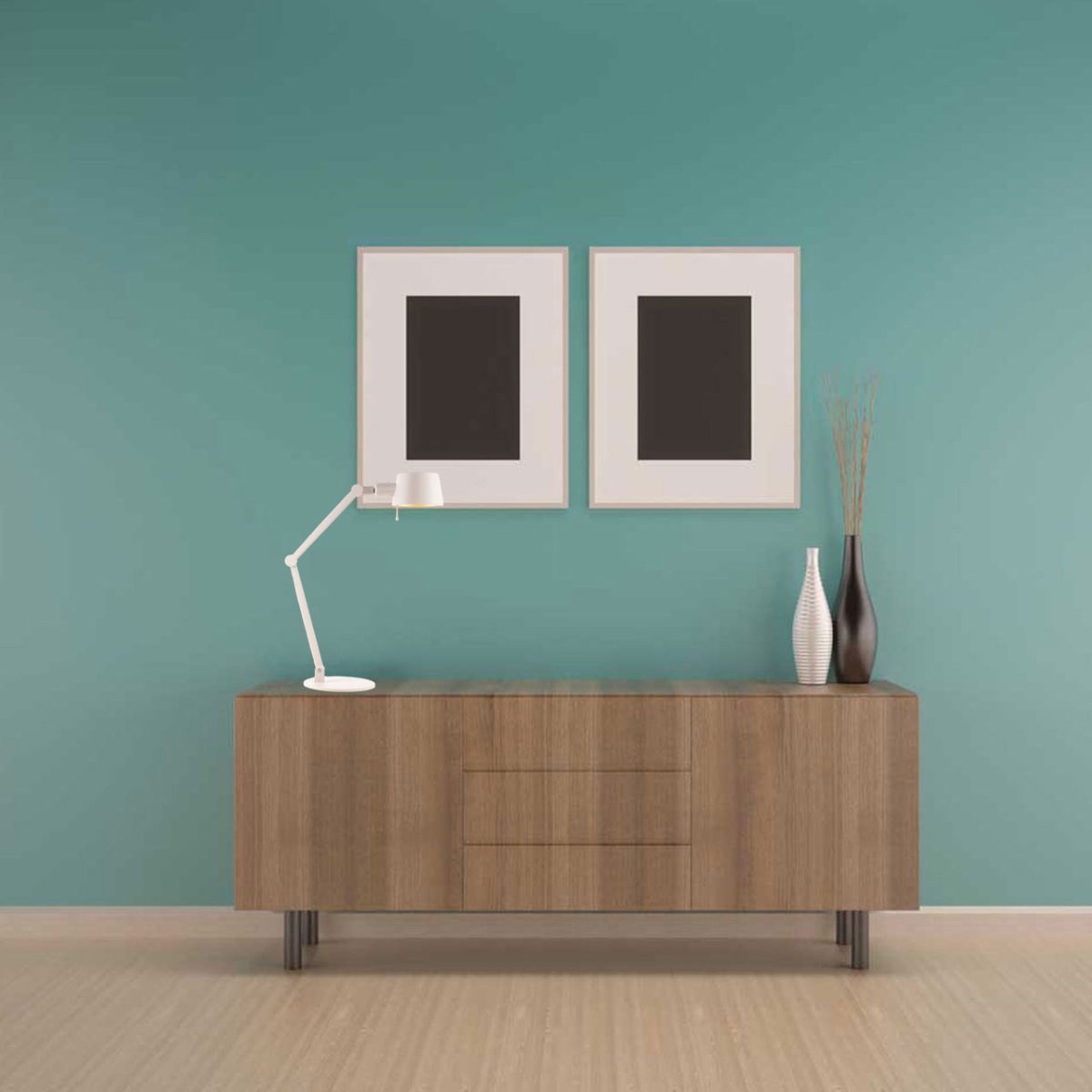 Verstelbare retro bureaulamp | zand/beige| E27 - Afbeelding 3