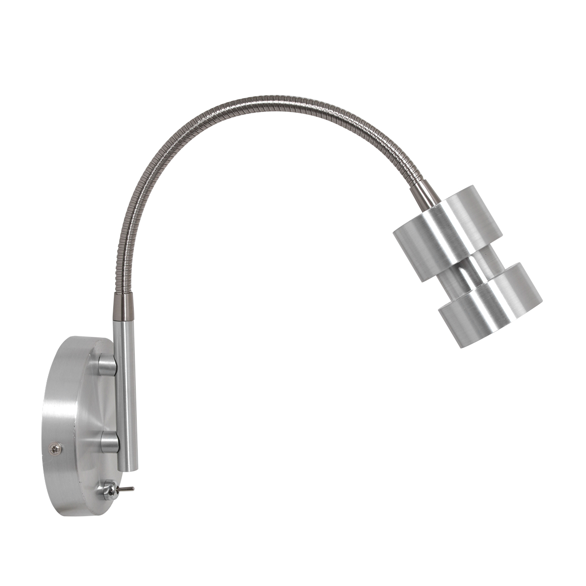 Verstelbare wand leeslamp LED | staal - Afbeelding 3