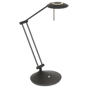 Verstelbare zwarte bureaulamp met dimfunctie
